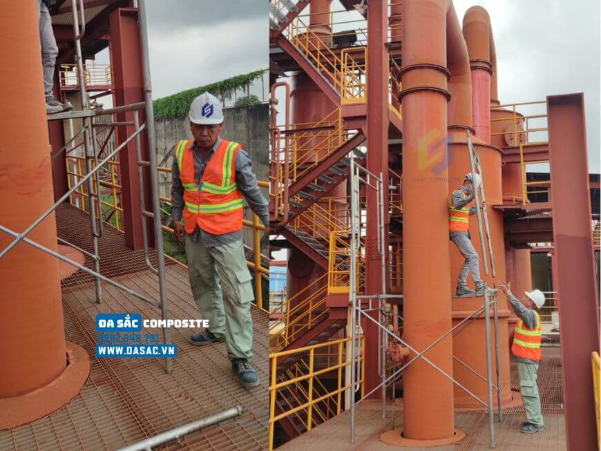 ống khói chất liệu nhựa composite ống khói chất liệu nhựa composite